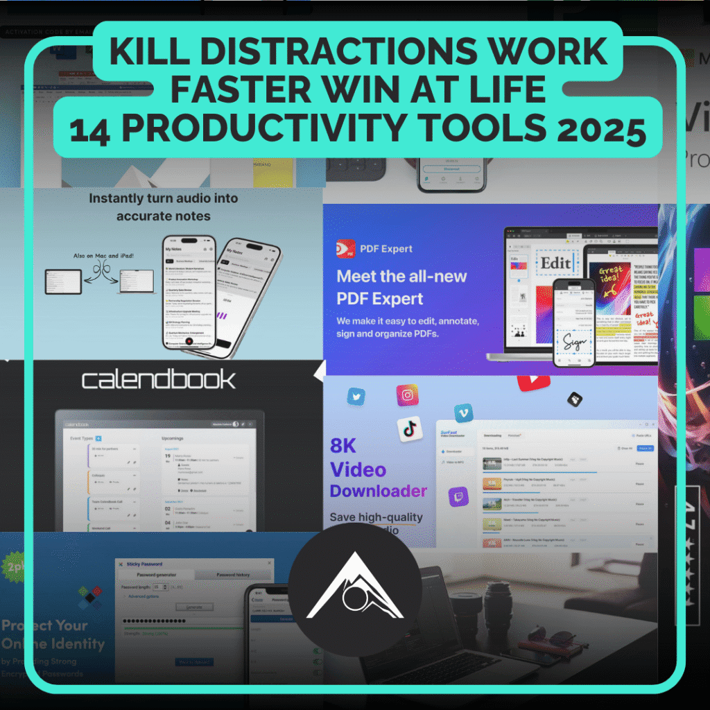 Kill Distractions Work Faster Win at Life - 14 Productivity Tools 2025